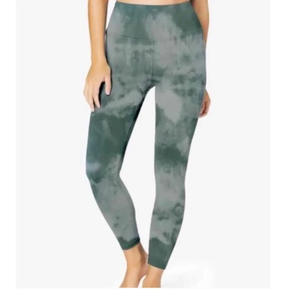 Beyond Yoga Lux High Waisted 7/8 Yoga Leggings - Sage Smoke XS Shine Green